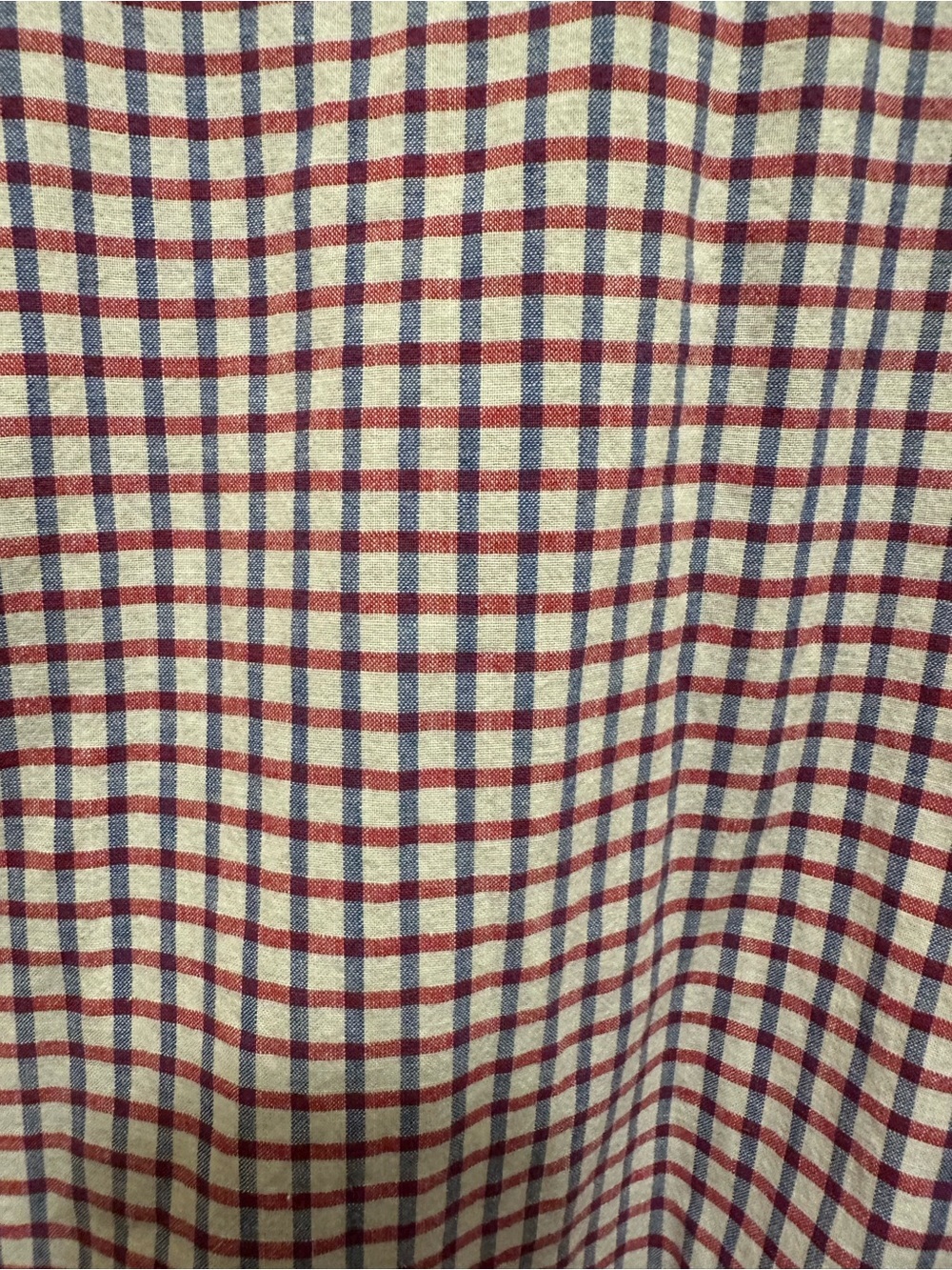 U.S. Polo Assn. Men’s Stretch L Short Sleeve Shirt Red White Blue Gingham Plaid - Picture 4 of 7